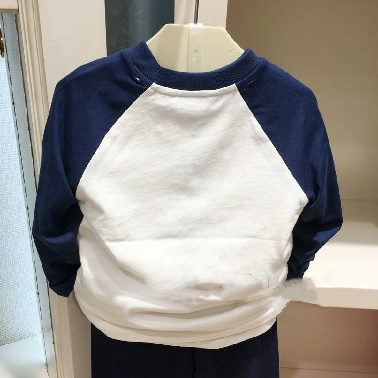 Boys' Casual Long-Sleeved T-Shirt with Bear Print