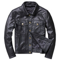 Men's Slim Fit Genuine Leather Motorcycle Jacket
