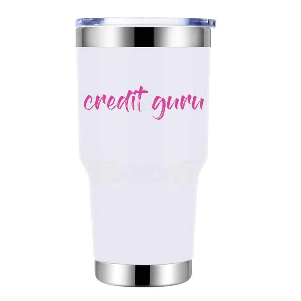 Credit Guru  30oz Insulated Vacuum Sealed Tumbler