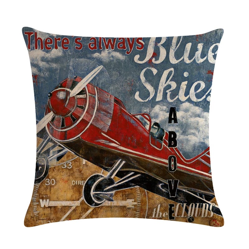 Retro Linen Sofa Pillow and Car Cushion Cover