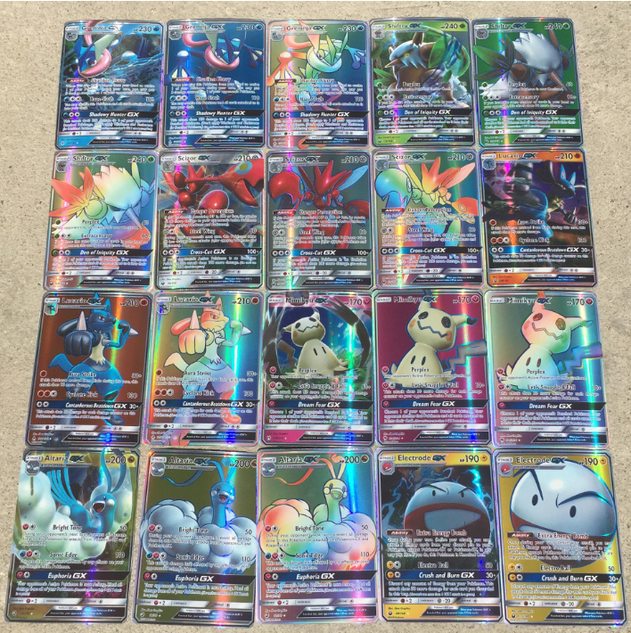 100 cartes à collectionner Pokémon GX - Cartes Flash