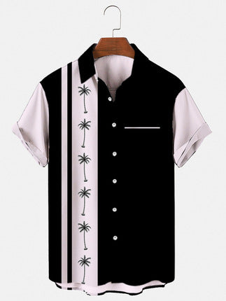 Men's Casual Hawaiian Print Short Sleeve Shirt