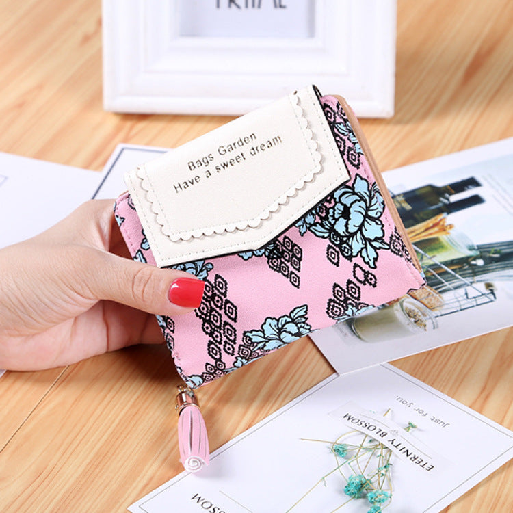 Ladies Long Tassel Zipper Wallet
