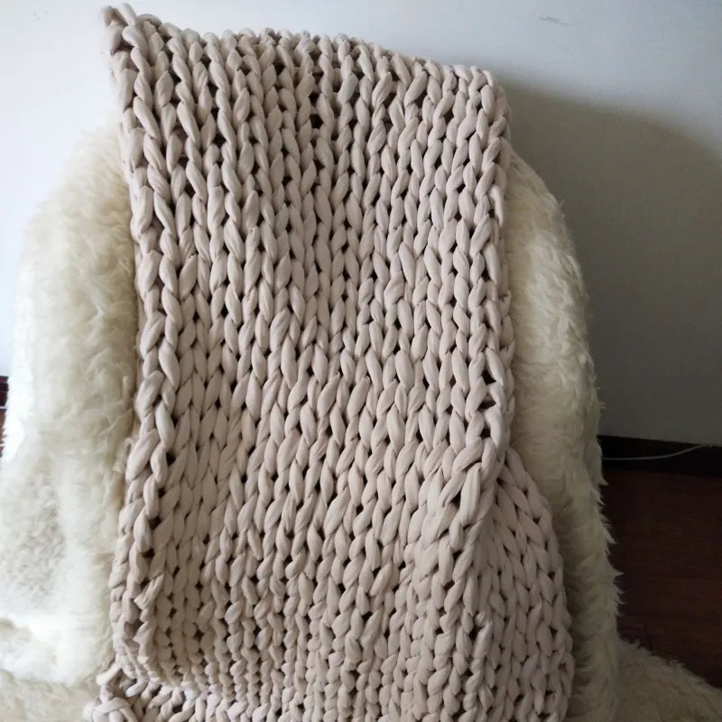 Couverture lestée tissée à la main