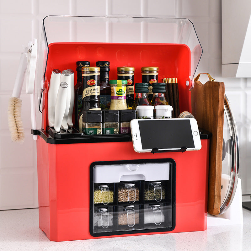 Multifunctional Plastic Kitchen Shelf and Knife Rack