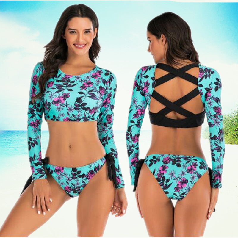 Women's Long Sleeve Surfing Swimsuit and Diving Set