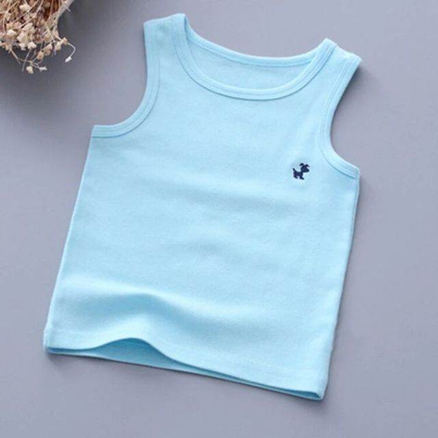 Girls' Graphic Cotton T-Shirt Summer Sleeveless Top