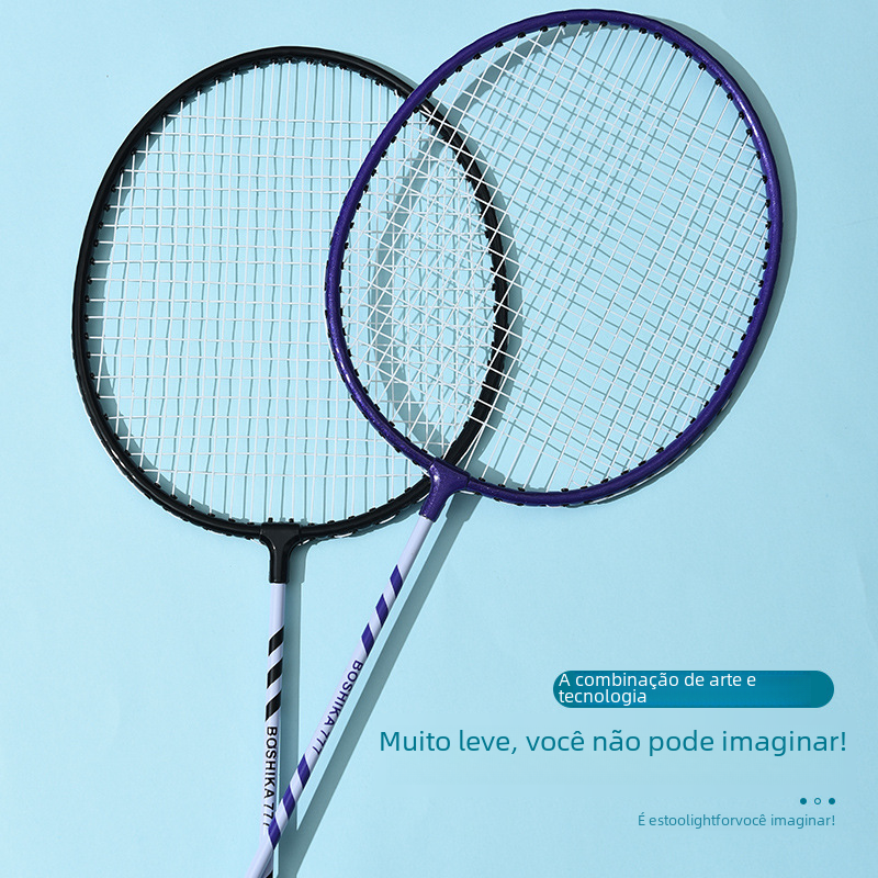 Genuine Badminton Racket with Sponge Handle, Multi-Color