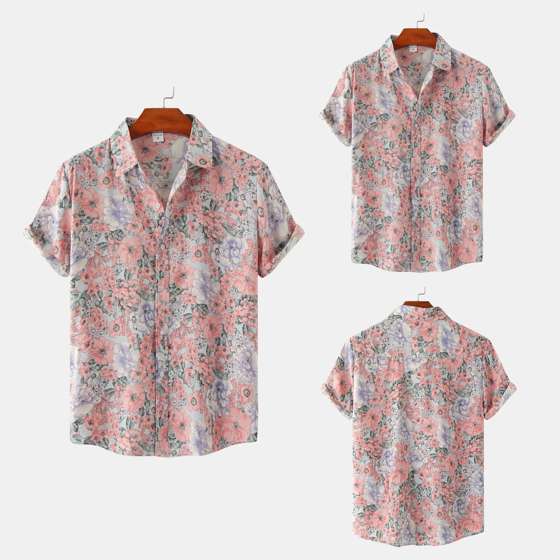 Men's Casual Short Sleeve Floral Shirt Summer 2022