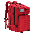 SEYATULLH Military Tactical Backpacks for Men/Women 45L Army Molle Daypack 3 Day Bug Out Bag Hiking Trekking Rucksack(45L red)