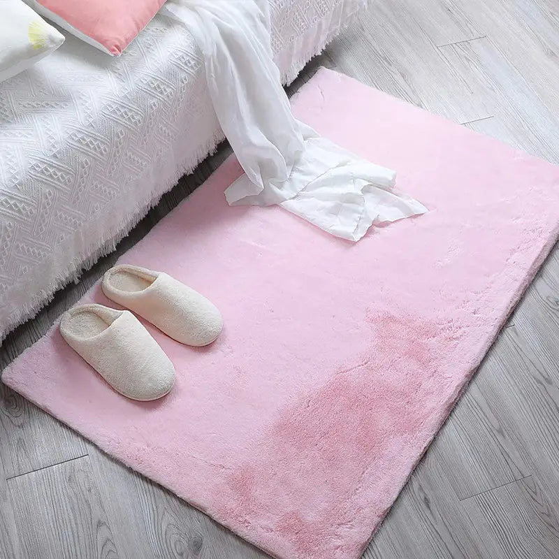 Simple Plush Area Rug for Living Room and Bedroom