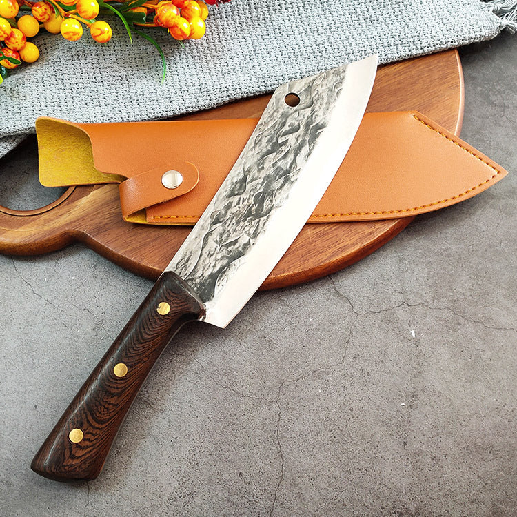 Forged Hammered Multi-Use Butcher Knife in Stainless Steel