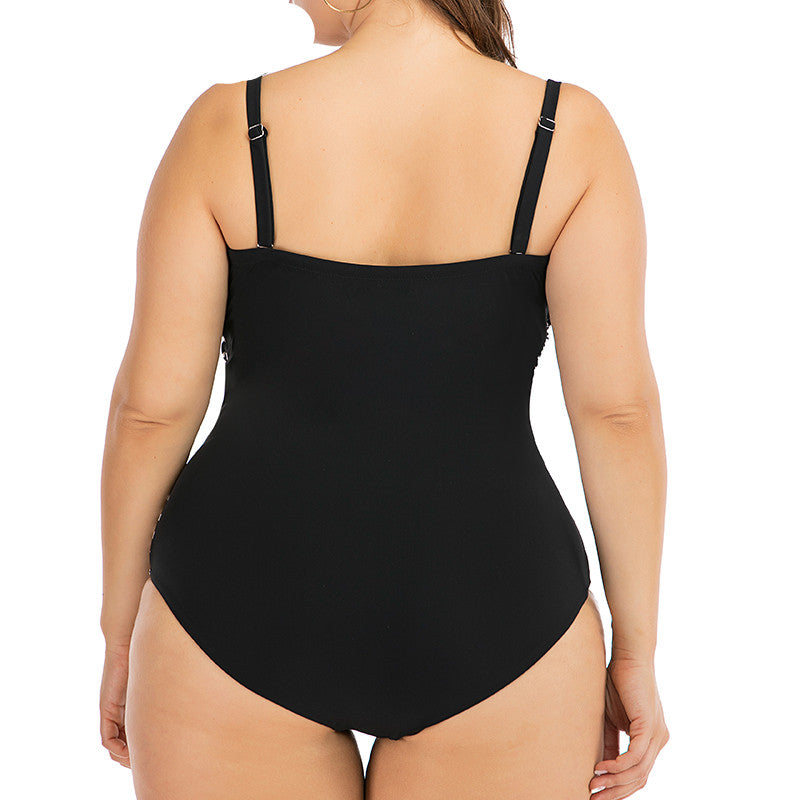 Plus Size Sexy Printed Women's One-Piece Swimsuit
