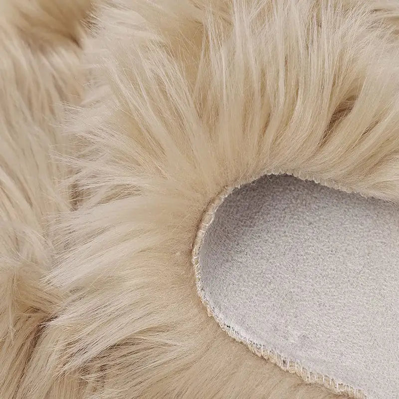 Ultra-Soft Khaki Plush Rug for Living Room and Bedroom