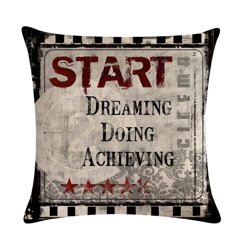 Retro Linen Sofa Pillow and Car Cushion Cover