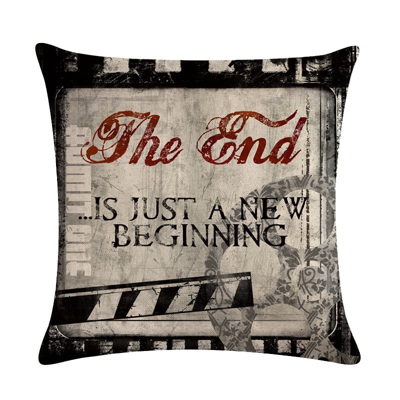 Retro Linen Sofa Pillow and Car Cushion Cover