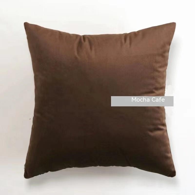 Orange Plaid Cotton and Linen Cushion Pillow Cover