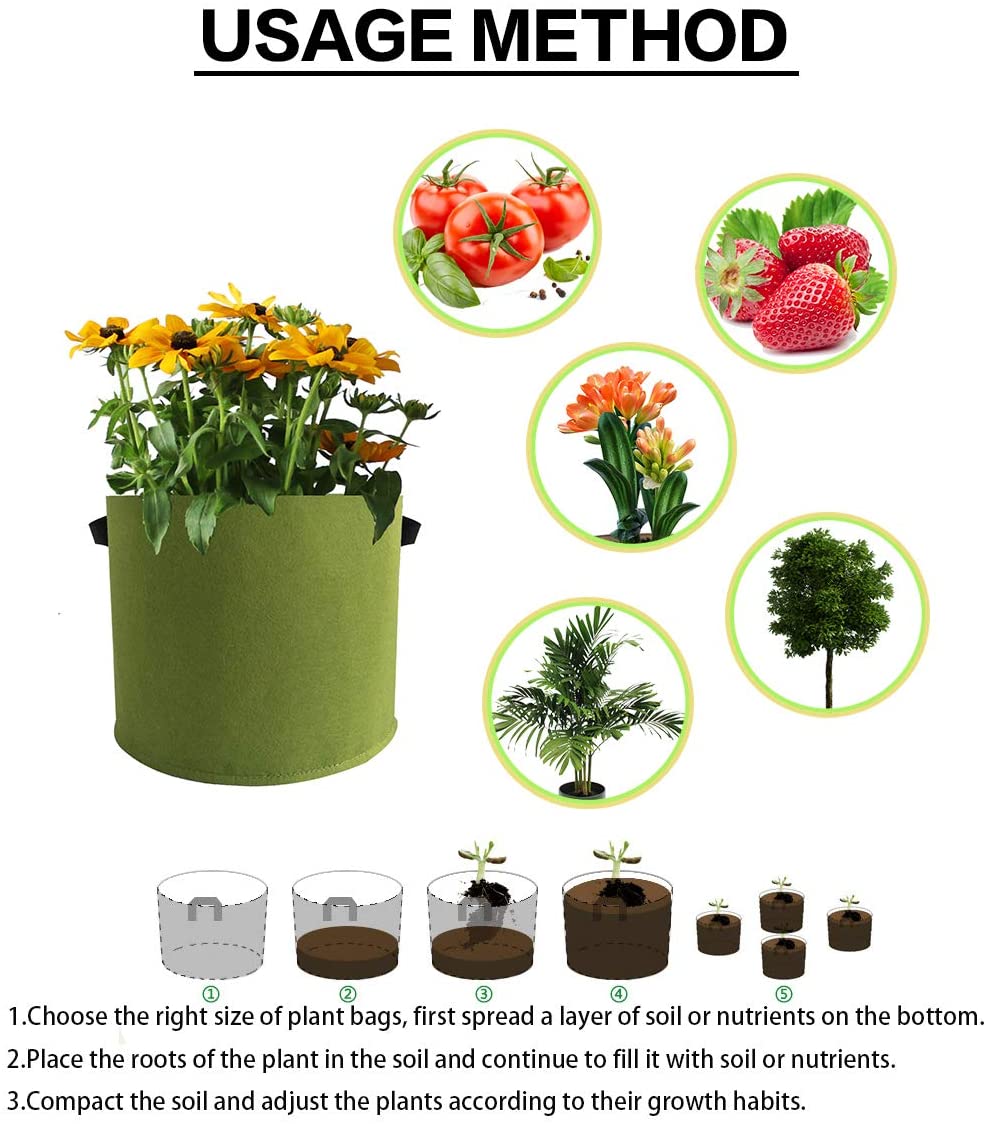 Control Root Plant Bag, Non-Woven Fabric Flower Pot
