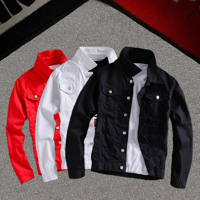 Men's Spring 2019 Slim Fit Casual Denim Jacket
