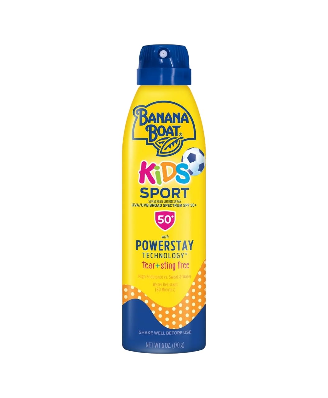 Banana Boat Kids Sport Tear-Free Sting-Free Broad Spectrum Sunscreen Lotion Spray SPF 50+ 6oz (3Pack)