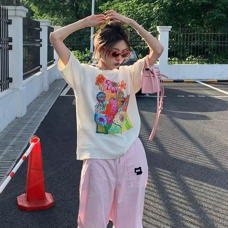 Oversized Graphic T-shirt for Women - Summer 2024 Design