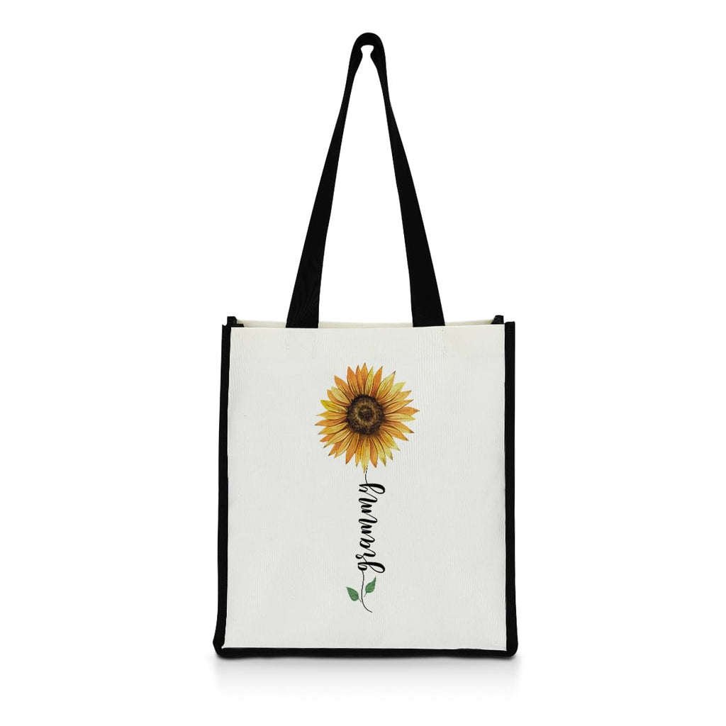 Grammy Gift Ideas Grandma Gifts Grandmother Gifts Best Grandma Gifts Sunflower Grammy Medium Canvas Tote Bag Beach Bag Grocery Shopping Bags Mothers Day Retirement Birthday Thank You Gifts for Nana