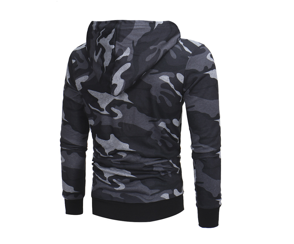 Camo Hoodie Sweatshirt with Hood