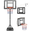 Panier de basket pour enfants, extérieur, hauteur réglable 1,5-2,1 m, panneau de 81 cm, panier de basket portable pour enfants/adolescents/jardin/allée/intérieur/piscine