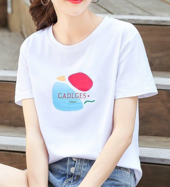 Korean Style Loose Fit Slimming Short Sleeve T-Shirt