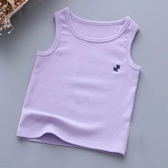 Girls' Graphic Cotton T-Shirt Summer Sleeveless Top