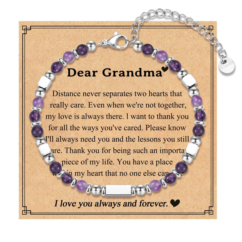 IKIATY Grandma Gifts Mothers Day Gift Ideas Birthday Christmas Gigi Gifts for Grandmother from Grandchildren Grandma Bracelet Jewelry Gifts for Elder Women