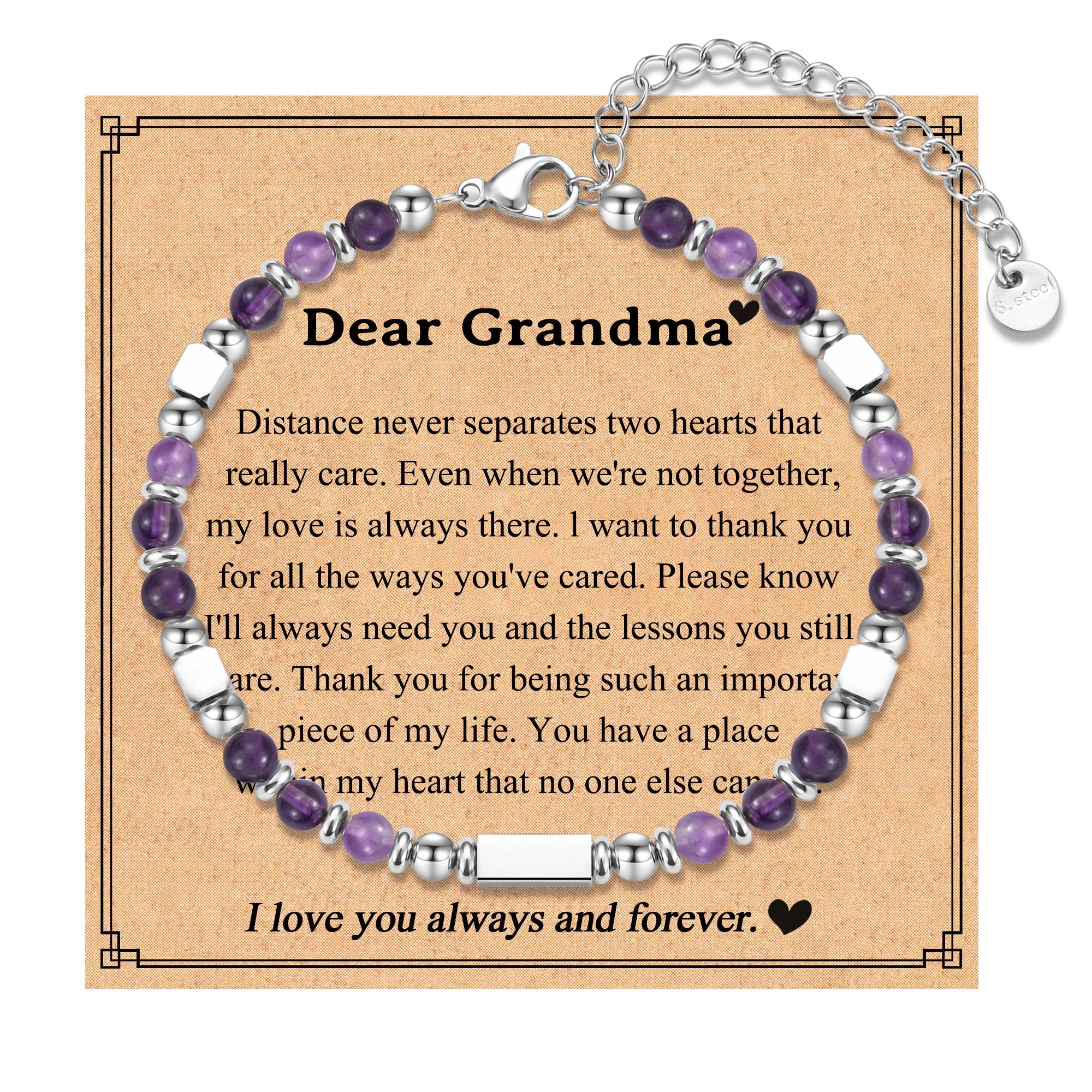 IKIATY Grandma Gifts Mothers Day Gift Ideas Birthday Christmas Gigi Gifts for Grandmother from Grandchildren Grandma Bracelet Jewelry Gifts for Elder Women