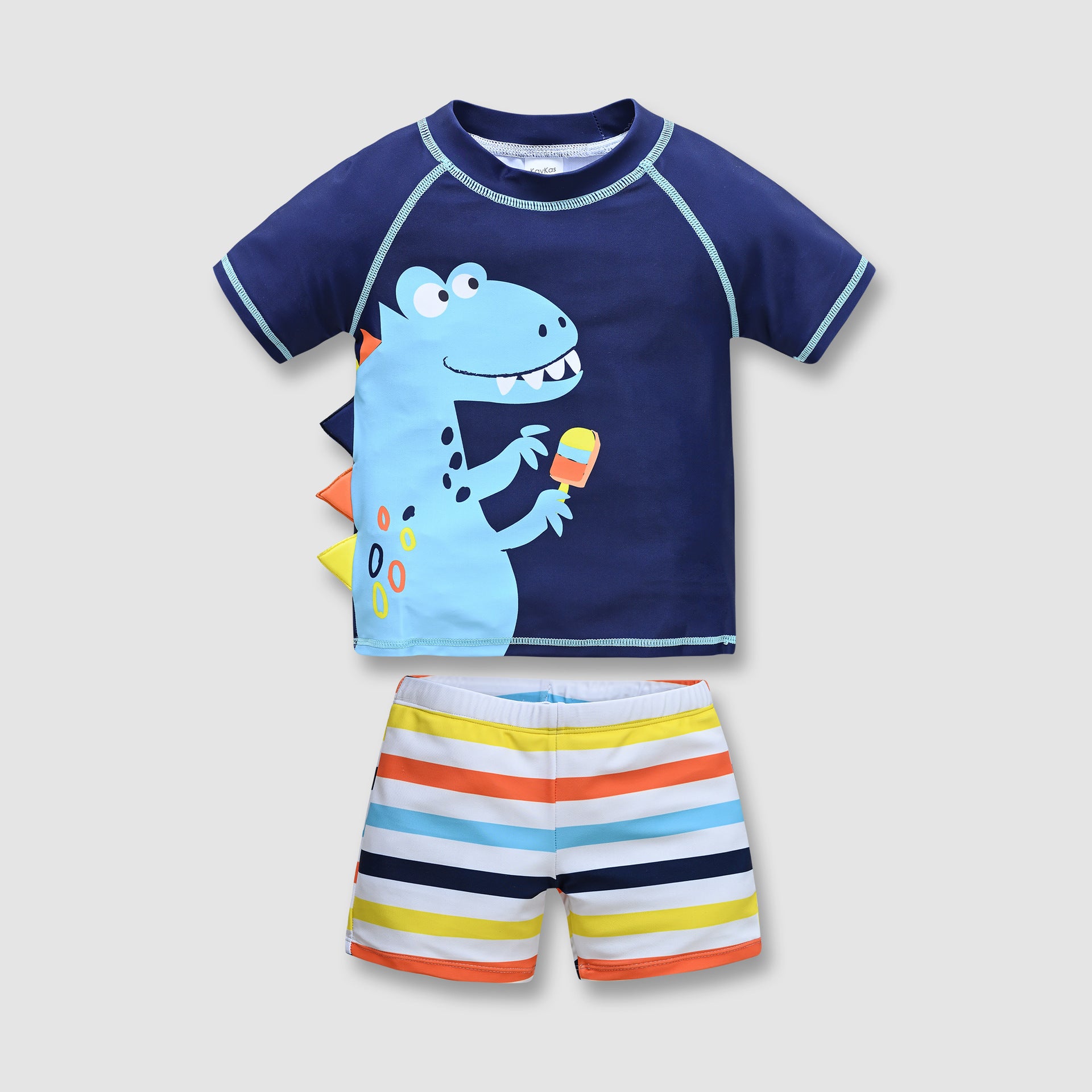 Boys' Cartoon Sun Protection One-Piece Swimsuit