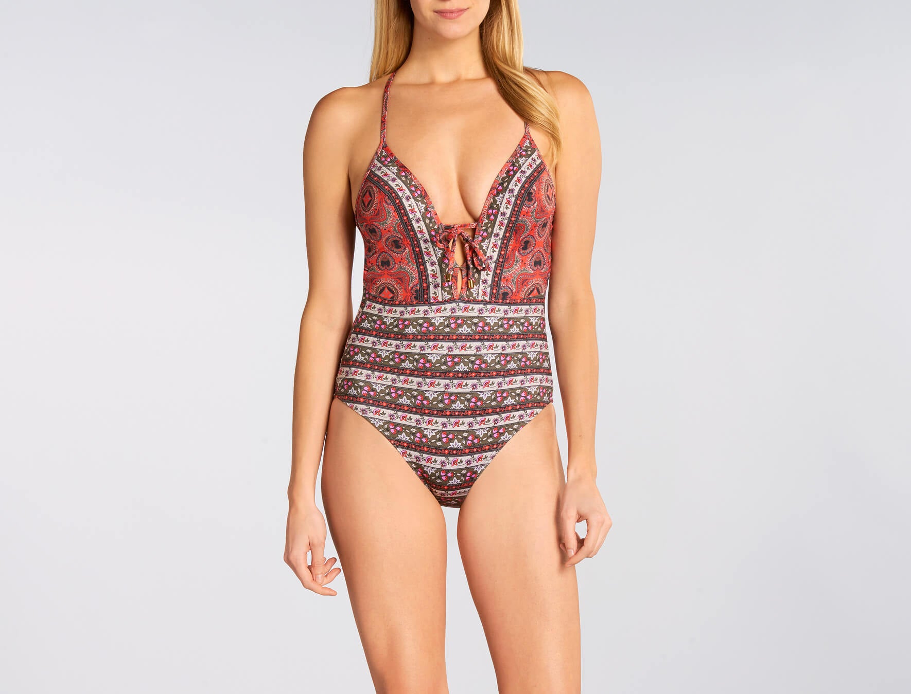 Women's Printed Bikini and One-Piece Swimsuit Set