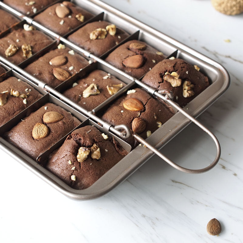 Brownie Baking Pan with Non-Stick Thick Base