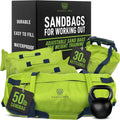Sandbags for Working Out - Adjustable Sand Bags for Weight Training Heavy Duty Equipment - 1 Outer Workout Sandbag 3 Inner Sandbags and 1 Soft Kettlebell