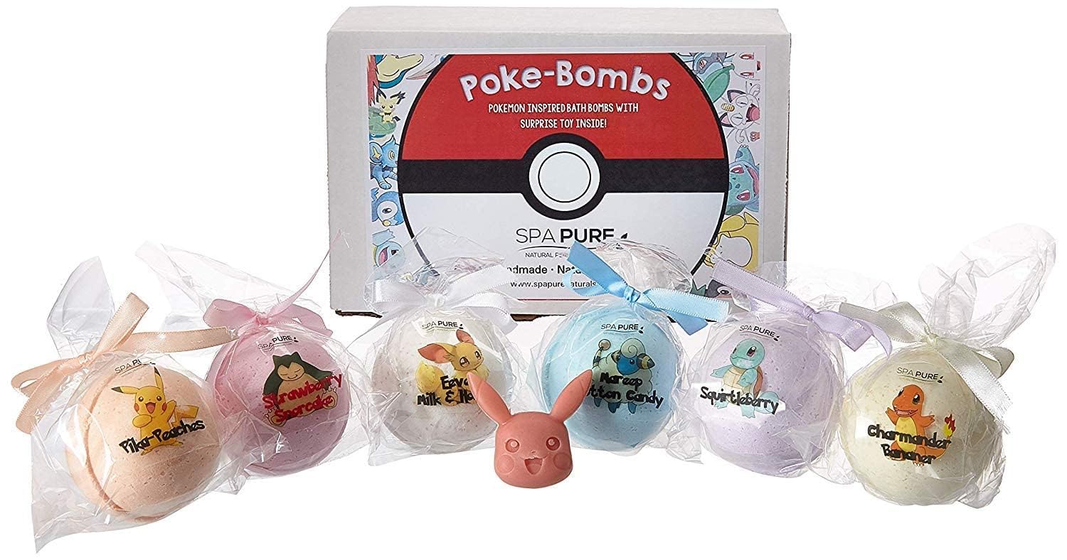 Bath Bomb Toys Inside Bath Bombs Huge Balls (5 oz) Safe Great for Bubble Baths Perfect for Little Girls and Boys (6 Count) Pack of 1