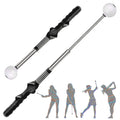 Hosawtek Retractable Golf Swing Trainer-Advanced Golf Swing & Grip Training Aid for Right-Handed Players Strength Tempo&Rhythm Enhancer with Click Sound Ideal for Indoor&Outdoor Warm-Up Practice