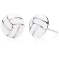 Sterling Silver Post Sports EarringsSoccer Football Volleyball Stud for Women Men Mom Birthday Jewelry Stuff Mothers Day Gifts