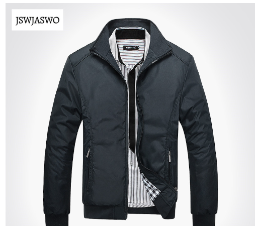Men's Slim Fit Lightweight Stand Collar Jacket