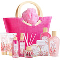 Green Canyon 11-Piece Cherry Blossom Spa Gift Bag Set for Women