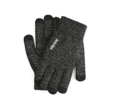 Men's Touchscreen Winter Gloves, Warm Knitted Outdoor Gloves