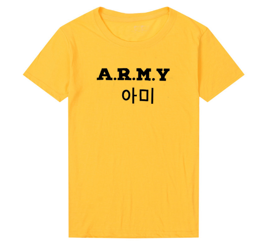 A.R.M.Y T-Shirt with Letter Print and Short Sleeves