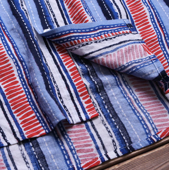 Men's Striped Short Sleeve Shirt - Summer Fashion Style