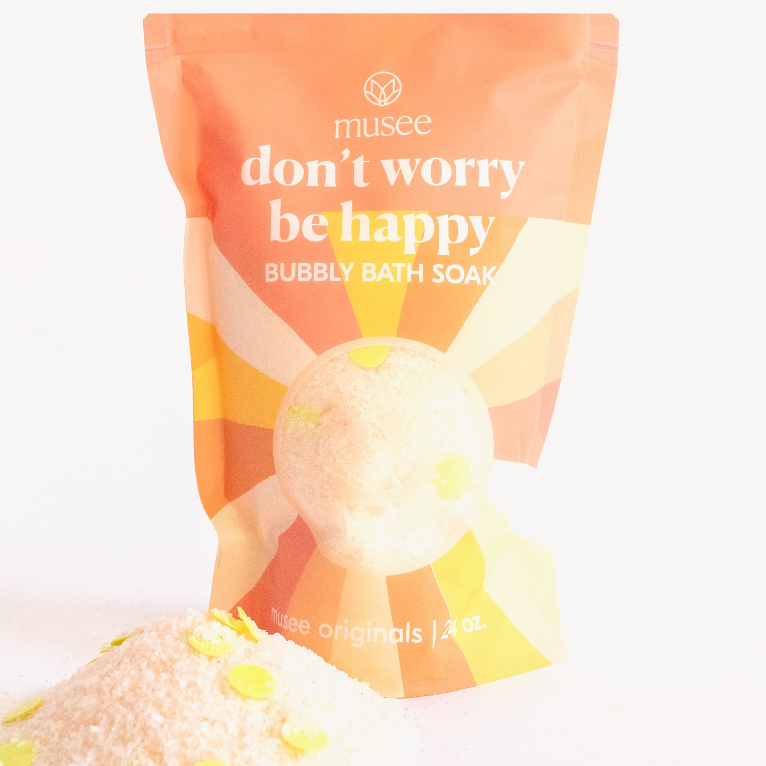 Musee Luxury Bath Soak | Mango & Tangerine Blend | Scented Minerals & Essential Oils | Bath Bomb Alternative | Paraben-Free & Made in USA | Bathtub Essentials for Men & Women