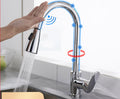 Touch Sensor Kitchen Faucet with Pull-Down and Rotation