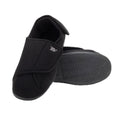 Chaussons de diabète Happy Touch pour femmes, chaussures pour œdème lymphatique, chaussures pour pieds gonflés, pantoufles d'intérieur et d'extérieur pour diabétiques avec velcro, pantoufles antidérapantes pour femmes (Noir 8)