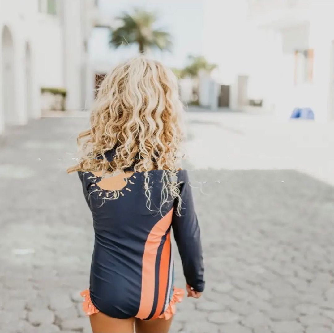 Children's Long Sleeve Sun Protection Surf Suit Overall