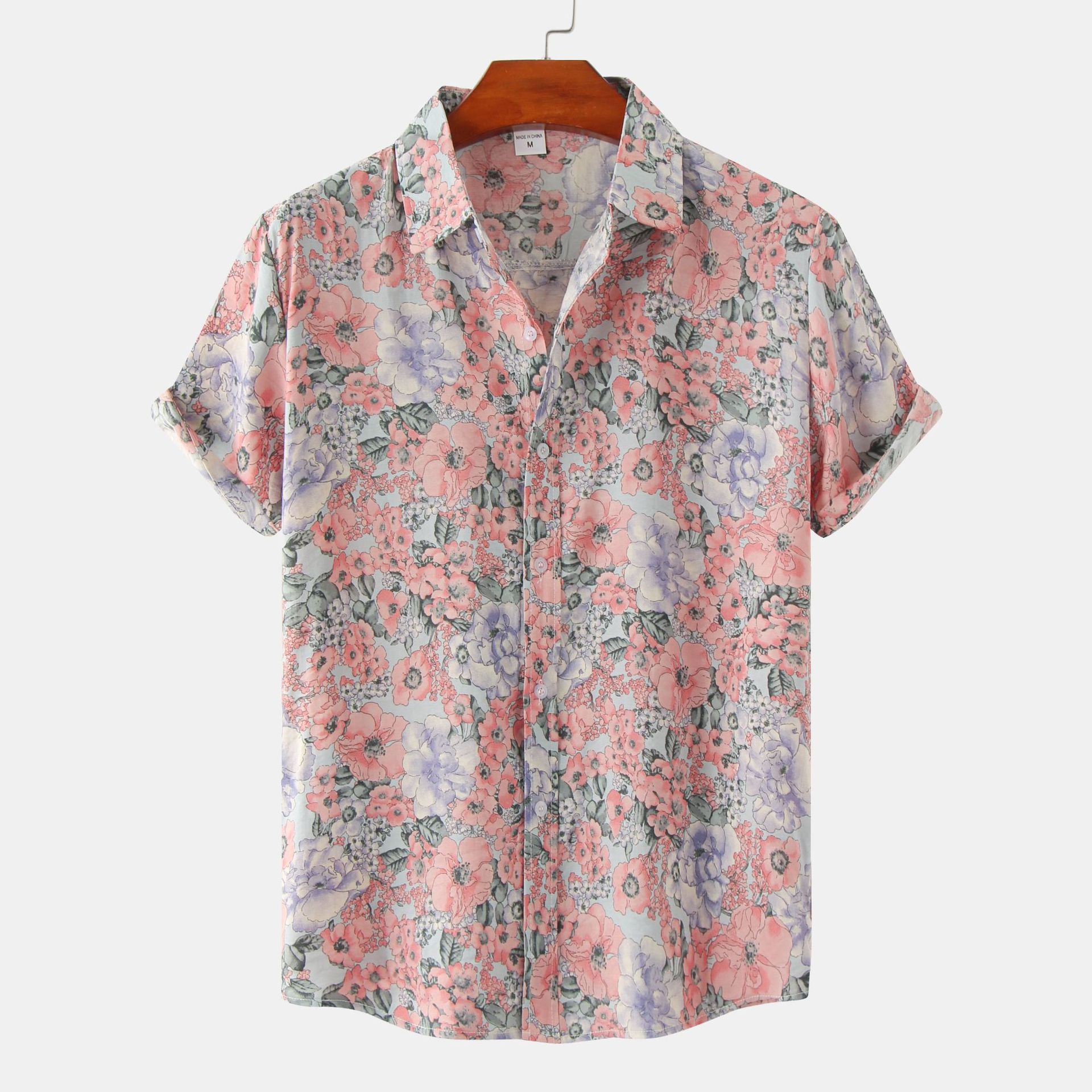Men's Casual Short Sleeve Floral Shirt Summer 2022