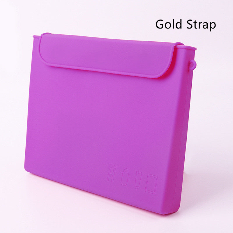 Organisateur de maquillage décontracté en silicone grande capacité pour femme